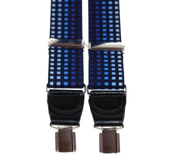 XXL LEDER TRÄGER BLAUE KAROS