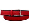 Roter und Blauer Wildledergürtel