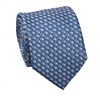 Blaue Krawatte mit geometrischem Muster