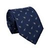 Krawatte und Taschentuch Seide Blau Paisley