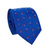 Blaue Krawatte mit roten Rosen