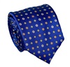 Blau Seidenkrawatte mit Margeritenmuster