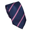 Krawatte Marineblau mit Rosa Streifen