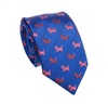 Krawatte in Hellblau mit Rosa Schnauzer-Motiven