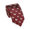 Krawatte Kadett Bordeaux Schnauzer Beige