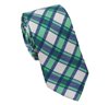 Corbata Cadete Seda Cuadros Verdes