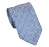Himmelblaue Krawatte mit Rosette