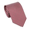 KARIERTES VICHY ROT-SCHWARZES KRAWATTENSET