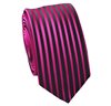 Schmale Krawatte Magenta Streifen