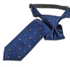 Kinder Krawatte Marineblau mit Orangen Punkten