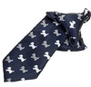 Kinderkrawatte in Marineblau mit weißem Schnauzer