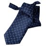 Kinderkrawatte Marineblau mit Himmelblauem Paisleymuster