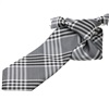 Corbata Niño Cuadro Escocés Gris y Negro
