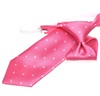 Kinderkrawatte in Fuchsia mit weißen Punkten