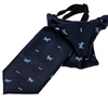 Kinderkrawatte Marineblaue Welpen