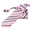 Kinderkrawatte in Rosa und Grau gestreift
