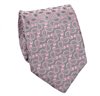 Krawatte Paisley Grau und Rosa