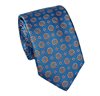 Blauer Seidenkrawatte mit florentinischem Ockerdesign