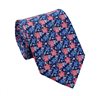 Krawatte aus Seide in Blau mit Liberty-Muster