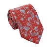 Krawatte Seide in Ziegelrot mit Paisley-Muster
