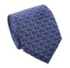 Krawatte und Seiden Einstecktuch mit Blauen Blumen