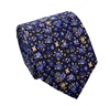 Krawatte und Seidentuch mit Blauen Blumen