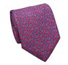 Krawatte und Einstecktuch Rot Erdbeer Seide Natur Paisley
