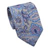 Krawatte und Seiden-Taschentuch Blau Paisley