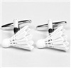 Badminton Manschettenknöpfe Weiß