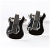 Schwarze Elektrische Gitarre Manschettenknöpfe