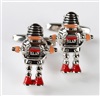 Rote Roboter Manschettenknöpfe