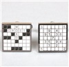 Sudoku und Kreuzworträtsel Manschettenknöpfe