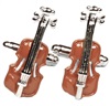 Violinenmanschettenknöpfe Braun