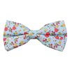 Hellblauer Fliege mit roten Blumen