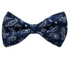 Marineblaue Fliege mit Paisley-Design in Blau