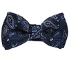 Marineblaue Baby-Fliege mit blauem Kaschmir-Muster
