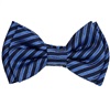 Baby Fliege aus Seide, gestreift, Blau