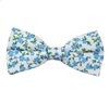 Weiße Fliege mit blauen Blumen
