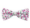 Weiße Fliege mit Fuchsia Blumen