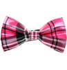 Schottenkaro Fliege in Fuchsia und Schwarz