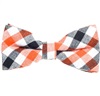 Pajarita Karo Vichy Orange und Schwarz