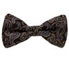 Braune Fliege mit Paisley-Design in Blau