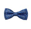 Kinder Fliege aus Seide mit Paisley-Muster in Blau