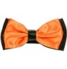 Zweifarbige Fliege aus Satin in Orange und Schwarz