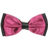 Zweifarbige Fliege aus Satin in Schwarz und Bordeaux