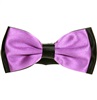 Zweifarbige Schwarze und Violette Fliege aus Satin
