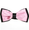 Zweifarbige Fliege aus Satin in Schwarz und Rosa
