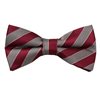 Fliege Bordeaux und Beige Streifen