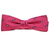 Fliege und Taschentuch in Magenta mit Blauem Cashmere
