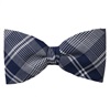 Fliege und Einstecktuch Prinz von Wales Marineblau